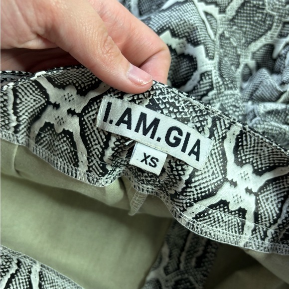 I.AM.GIA Black & White Snake Print Faux Leather Pants Size XS - Picture 4 of 6